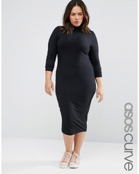 schwarzes Midikleid von Asos