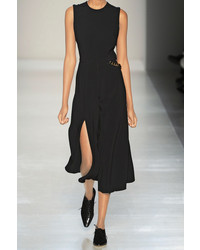 schwarzes Midikleid von Victoria Beckham