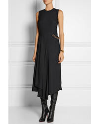 schwarzes Midikleid von Victoria Beckham