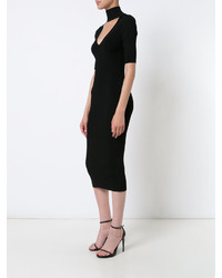 schwarzes Midikleid von Cushnie et Ochs