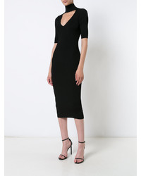 schwarzes Midikleid von Cushnie et Ochs