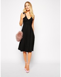 schwarzes Midikleid von Asos