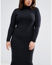 schwarzes Midikleid von Asos