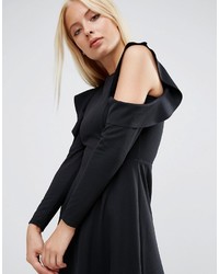 schwarzes Midikleid von Asos