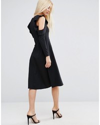 schwarzes Midikleid von Asos