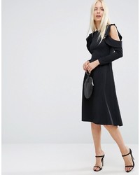 schwarzes Midikleid von Asos