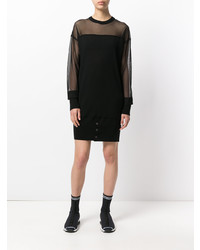 schwarzes Midikleid von McQ Alexander McQueen