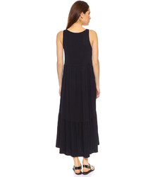 schwarzes Midikleid von DKNY