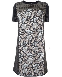 schwarzes Mohair Kleid mit Blumenmuster von Antonio Marras