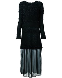 schwarzes Mohair Kleid von Twin-Set