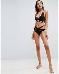 schwarzes Netz Bikinioberteil von Asos