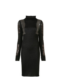 schwarzes figurbetontes Kleid aus Pailletten von Rick Owens Lilies