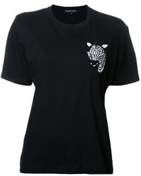 schwarzes Pailletten T-shirt von Markus Lupfer