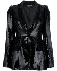 schwarzes Paillettensakko von Dolce & Gabbana