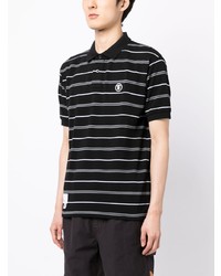 schwarzes Polohemd von AAPE BY A BATHING APE