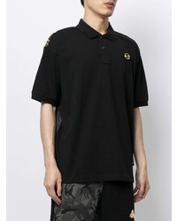 schwarzes Polohemd von AAPE BY A BATHING APE