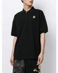 schwarzes Polohemd von AAPE BY A BATHING APE