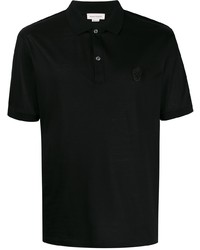 schwarzes Polohemd von Alexander McQueen