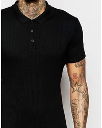 schwarzes Polohemd von Asos