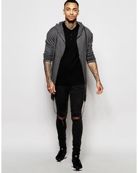 schwarzes Polohemd von Asos