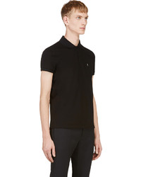 schwarzes Polohemd von Saint Laurent