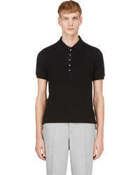 schwarzes Polohemd von Thom Browne