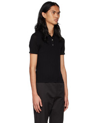 schwarzes Polohemd von Dion Lee