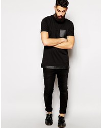 schwarzes Polohemd von Asos