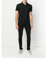 schwarzes Polohemd von Saint Laurent