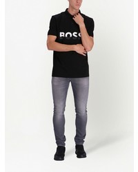 schwarzes Polohemd von BOSS