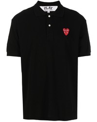 schwarzes Polohemd von Comme Des Garcons Play