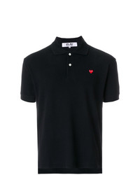 schwarzes Polohemd von Comme Des Garcons Play