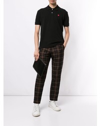 schwarzes Polohemd von Comme Des Garcons Play