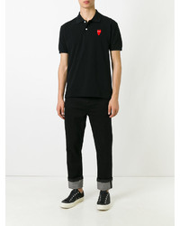 schwarzes Polohemd von Comme des Garcons