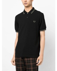 schwarzes Polohemd von Fred Perry