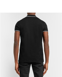 schwarzes Polohemd von Saint Laurent