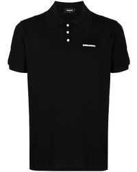 schwarzes Polohemd von DSQUARED2