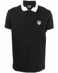 schwarzes Polohemd von Ea7 Emporio Armani