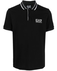 schwarzes Polohemd von Ea7 Emporio Armani