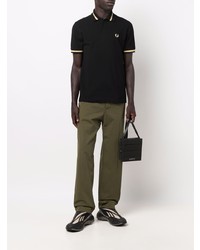 schwarzes Polohemd von Fred Perry