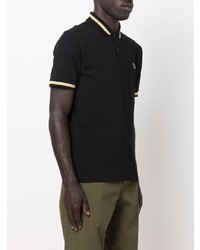 schwarzes Polohemd von Fred Perry