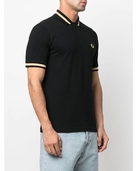 schwarzes Polohemd von Fred Perry