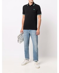 schwarzes Polohemd von Fred Perry