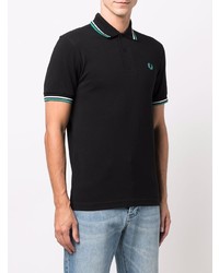 schwarzes Polohemd von Fred Perry