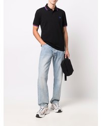 schwarzes Polohemd von Fred Perry