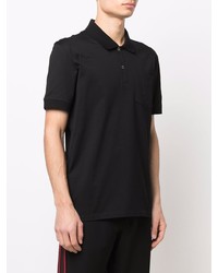 schwarzes Polohemd von Alexander McQueen