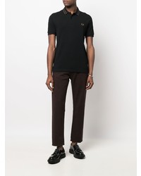 schwarzes Polohemd von Fred Perry