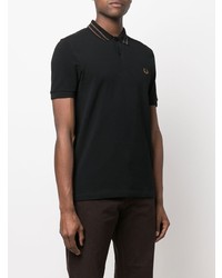 schwarzes Polohemd von Fred Perry