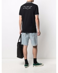 schwarzes Polohemd von Fred Perry