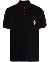 schwarzes Polohemd von Ferrari